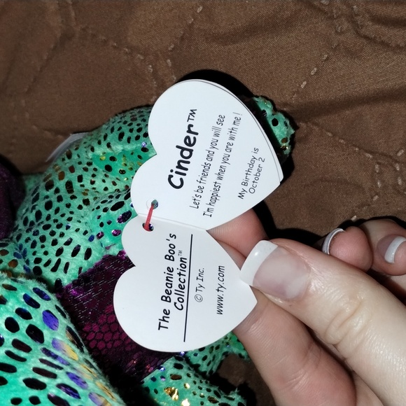 Ty Beanie Babies Boo Cinder the Dragon - Picture 5 of 5